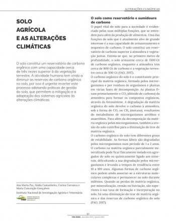 SOLO AGRÍCOLA E AS ALTERAÇÕES CLIMÁTICAS Imagem 1