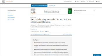 Spectral data augmentation for leaf nutrient uptake ... Imagem 1