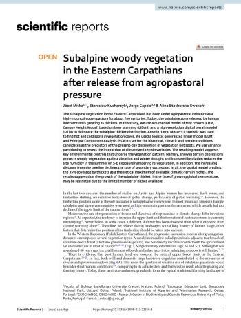 Subalpine woody vegetation in the Eastern Carpathians after ... Imagem 1