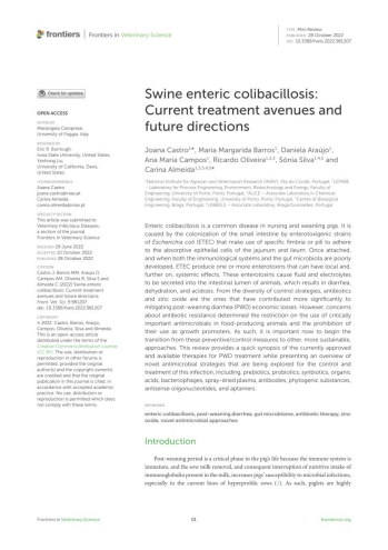Swine enteric colibacillosis: Current treatment avenues and ... Imagem 1