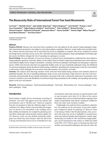The Biosecurity Risks of International Forest Tree Seed ... Imagem 1