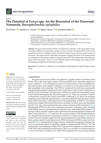 The Potential of Esteya spp. for the Biocontrol of the ... Imagem 1