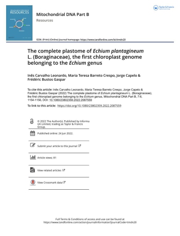 The complete plastome of Echium plantagineum L. ... Imagem 1