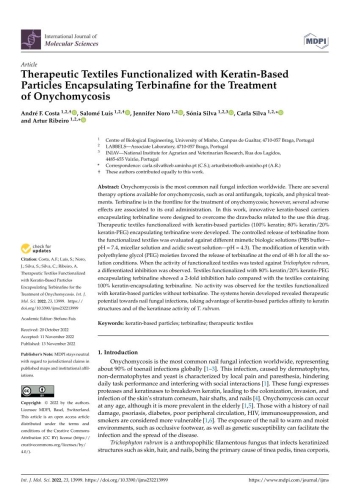 Therapeutic Textiles Functionalized with Keratin-Based ... Imagem 1