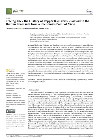 Tracing Back the History of Pepper (Capsicum annuum) in the ... Imagem 1