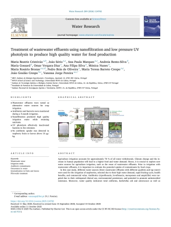 Treatment of wastewater effluents using nanofiltration and ... Imagem 1
