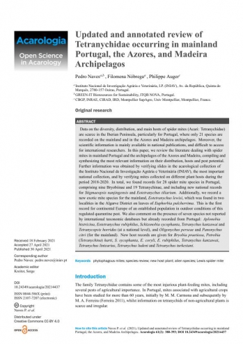 Updated and annotated review of Tetranychidae occurring in ... Imagem 1