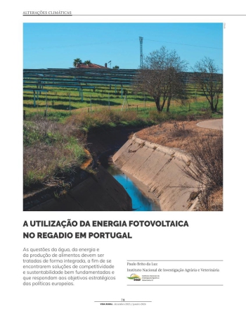 A UTILIZAÇÃO DA ENERGIA FOTOVOLTAICA NO REGADIO EM PORTUGAL Imagem 1
