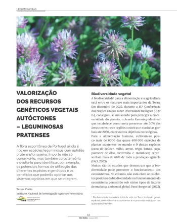 VALORIZAÇÃO DOS RECURSOS GENÉTICOS VEGETAIS AUTÓCTONES – ... Imagem 1