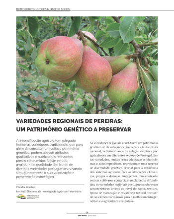 VARIEDADES REGIONAIS DE PEREIRAS: UM PATRIMÓNIO GENÉTICO A ... Imagem 1