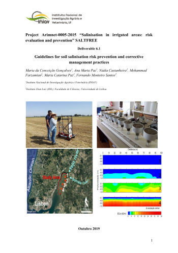 Project Arimnet-0005-2015 “Salinisation in irrigated areas: ... Imagem 1