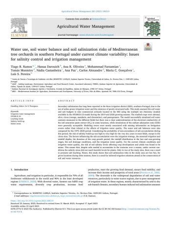 Water use, soil water balance and soil salinization risks ... Imagem 1