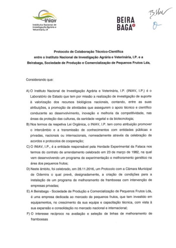 Protocolo de colaboração técnico-científica de dinamização ... Imagem 1