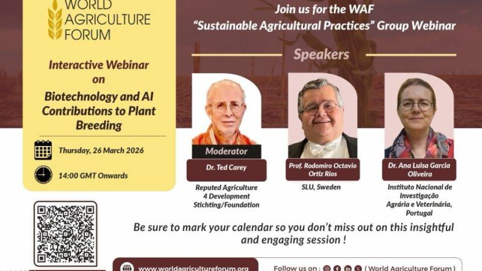 Webinar “Biotechnology and AI Contributions to Plant Breeding”